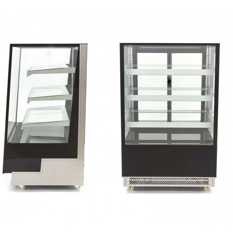 Vitrina Refrigerada Ventilada Total Cristal Recto con 3 estantes de cristal 900X810X1454h mm Línea Pekín XC400L